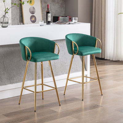 Ensemble de tabourets de bar L 19,69 po x l 20,08 po x H 35,83 po - vert