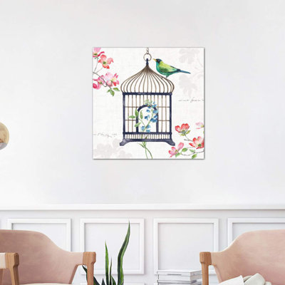 Dogwood Garden VI Navy by Lisa Audit - Wrapped Canvas Print