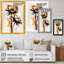 Gerbera orange sur fond abstrait I - Peinture sur toile-527873925-527873976