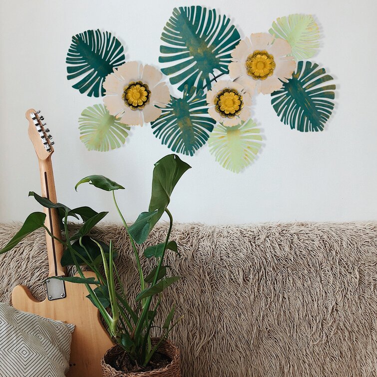 Handmade Metal Plants & Flowers Wall Decor