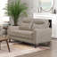 Causeuse contemporaine en tissu d'ameublement en chenille avec tissu d'ameublement en chenille