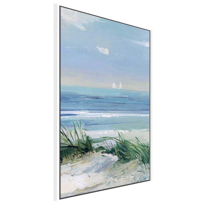 Coastal Breezes - Peinture sur toile à cadre flottant, H 63,5 po x l 39,5 po