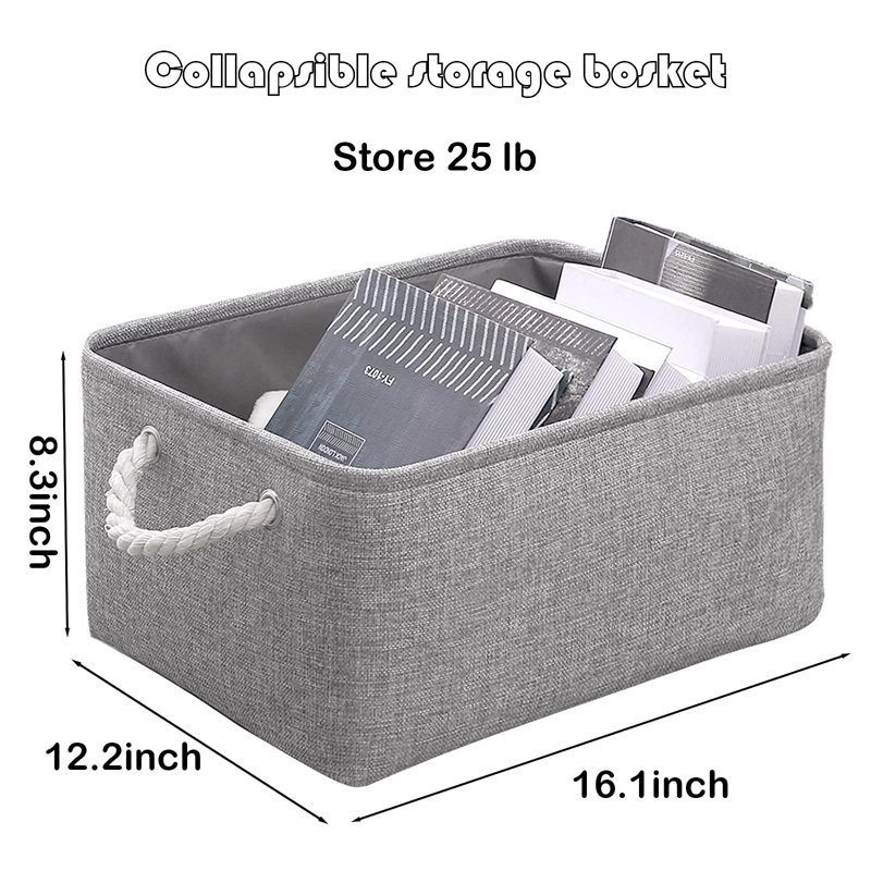 Highland Dunes Fabric Decorative Bin