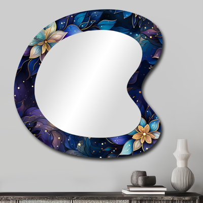 Moroccan Dreamscape Boho Pattern IV - Paisley Asymmetrical Shapes - Modern Large Wall Mirror