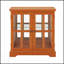 Retro Design LED Curio Display Cabinet With Adjustable Shelves And Lattice Doors For Home Decor And Organization-88034480