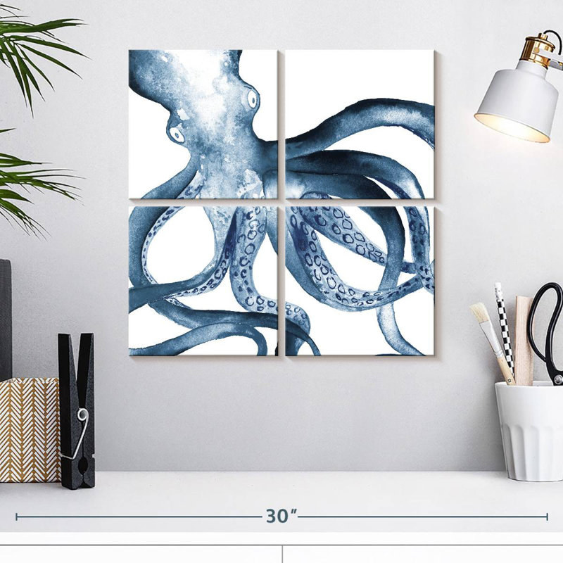 Brampt Octopus In The Blues, 18" H x 18" W