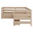 L-Shaped Platform Bed With Three Storage Drawers-75592479