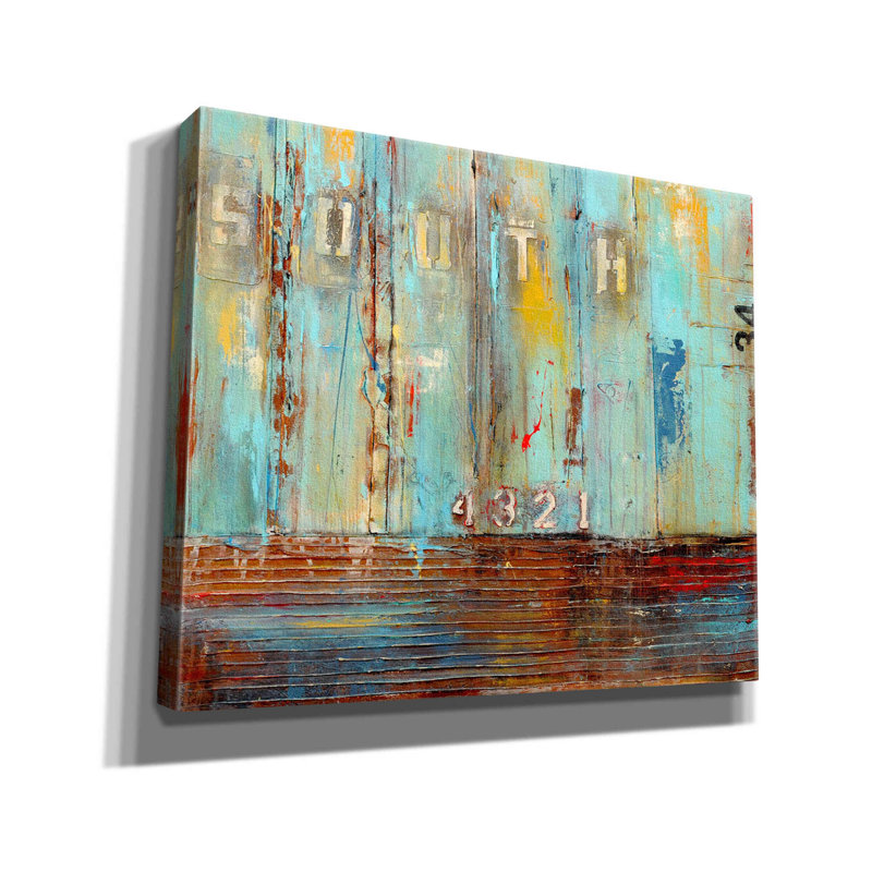 «Eping Graffiti« Crossing the Tracks II »par Erin Ashley, art mural sur toile, 24 po x 20 po, H 20 po x l 24 po