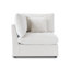 Chaise d'angle rembourrée en lin avec revêtement