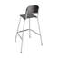 Tabouret beige avec assise en bois
