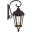 Lanterne murale d'extérieur 9 pouces 2 lumières avec abat-jour en verre transparent-101230950