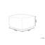 Merrick 50cm Wide Square Geometric Pouf Ottoman