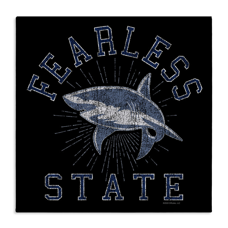 Art mural Fearless State Shark par Spirit Animals / Life Is High, H 36 po x l 36 po