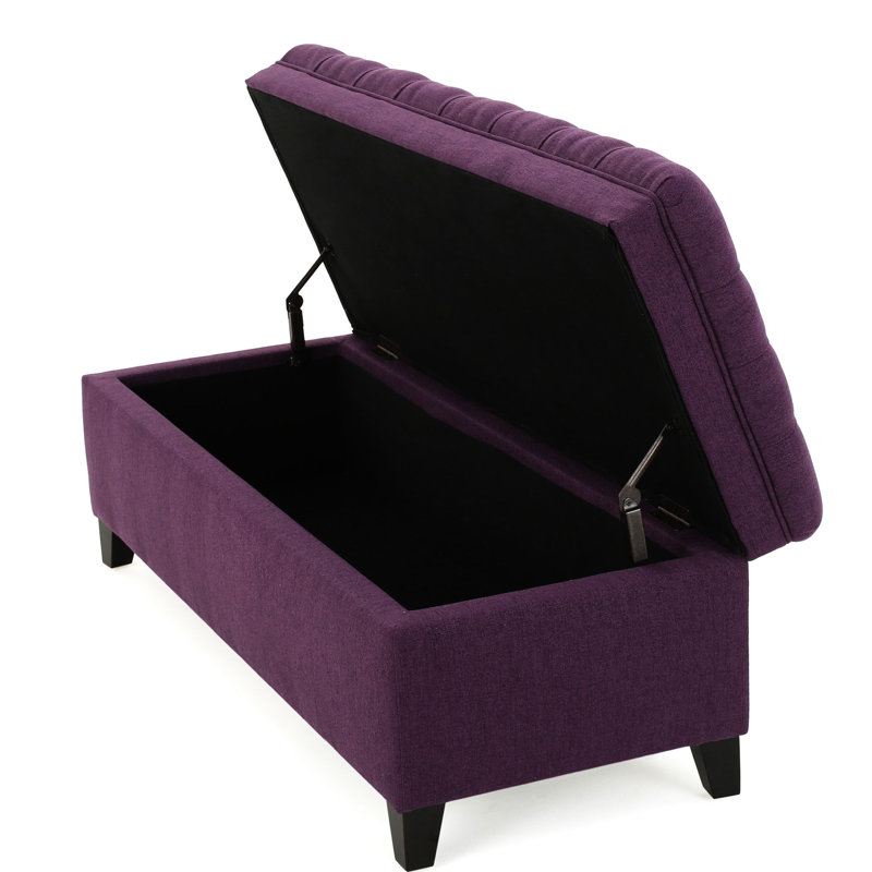 Siège de salon mauve en tissu - 50 po x l 20,5 po x 18,5 po, pieds en bouleau, option de rangement confortable, 49,94 x 20,5 x 18,30 heures