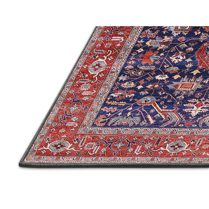 Tapis oriental bleu / rouge, Rectangle 6 pi x 9 pi