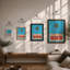 Palm and Mediterranean Doors Minimalist - Framed Print-741451169-741451172