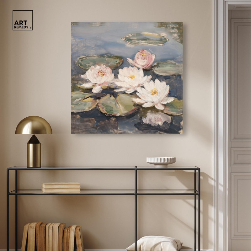 Art sur toile, "Nymphéas" par , Toile tendue avec châssis, H 30 po x l 30 po