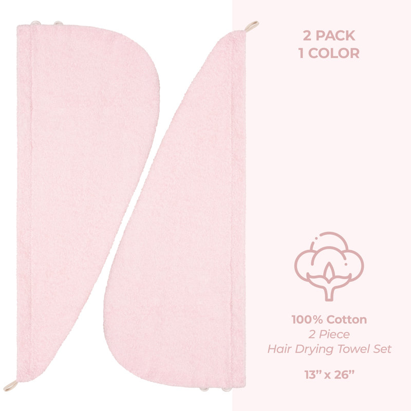 Serviettes 100% coton, longs poils bouclés, Rose