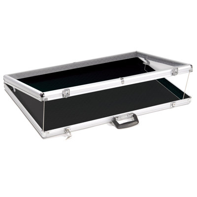 24 Inch Wide Portable Showcase with Locks for Jewelry, Trading Cards, & Collectable Display Case