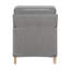Chaise inclinable classique avec dossier rembourré en tissu gris et siège rembourré, meubles en bois massif