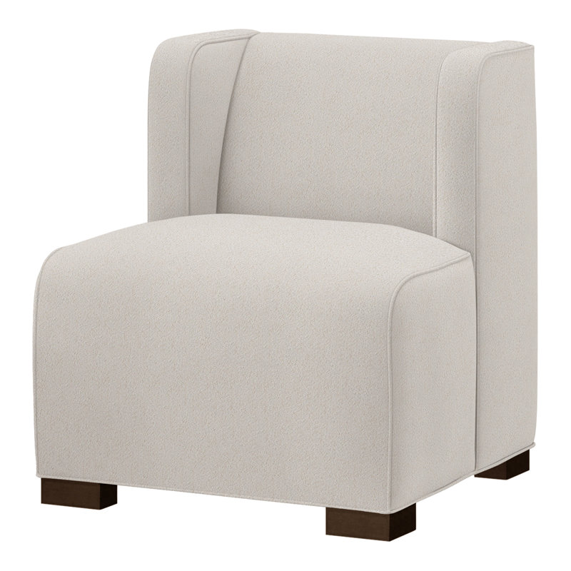 Fauteuil de chambre Joan, Molleton vanille (tissu performance) 1351-92, Expresso
