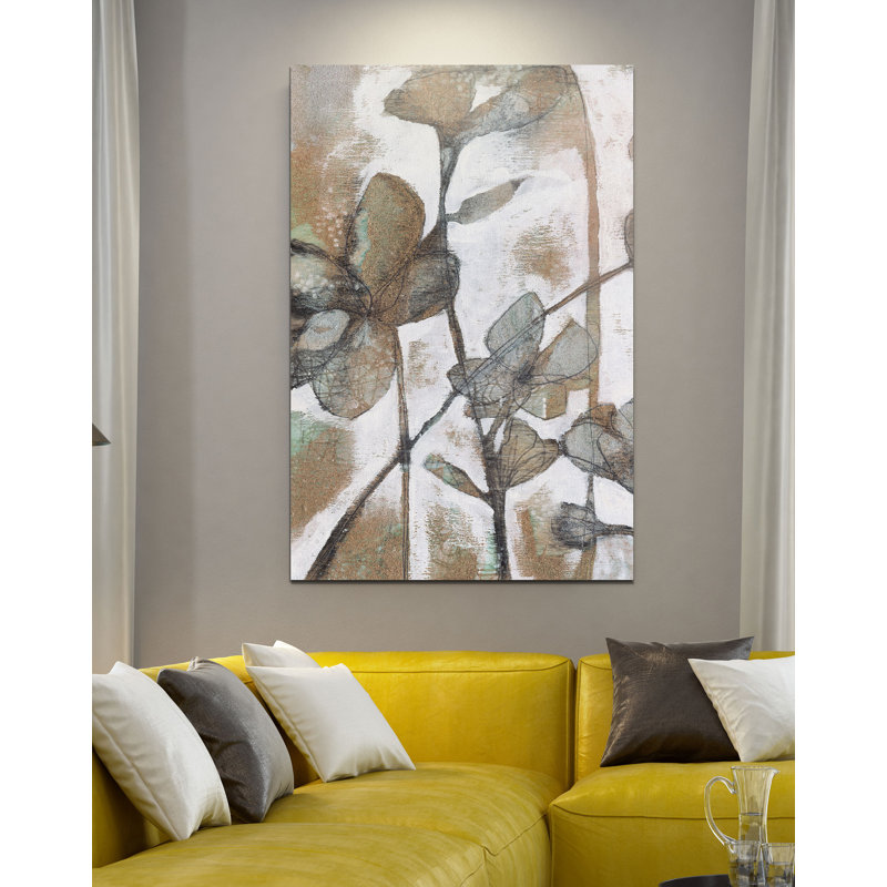 «Metallic Garden I» - reproduction de cadre photo, H 36 po x l 24 po x P 1,5 po, Toile tendue
