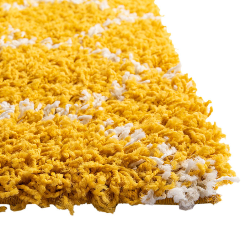 Tapis contemporain Deone couleur soleil, Carré 3 pi
