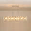 8 - Light Linear Island Rectangular Crystal Chandelier