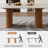 94.49" Extendable Rectangular Dining Table Extendable Sintered Stone Dining Table with Wood Base Seats 10 Modern Kitchen Expandable Table