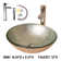 Wonline 16.34'' Tempered Glass Circular Bathroom Sink with Faucet