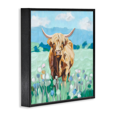 Blue Sky Highland Framed Giclee, design by Kim Allen
