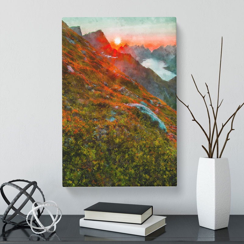 Mountains In Lofoten Norway - Wrapped Canvas, 76cm H x 50cm W x 3cm D