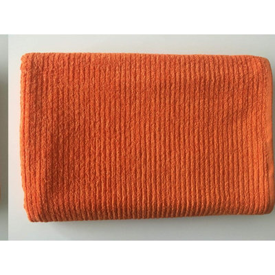 UltraLux Oversized Turkish Cotton Bath Towels - Premium Hotel Spa Quality in Vibrant Orange