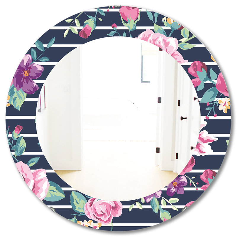 Pink Blossom 33 - Miroir traditionnel, H 31,5 po x l po