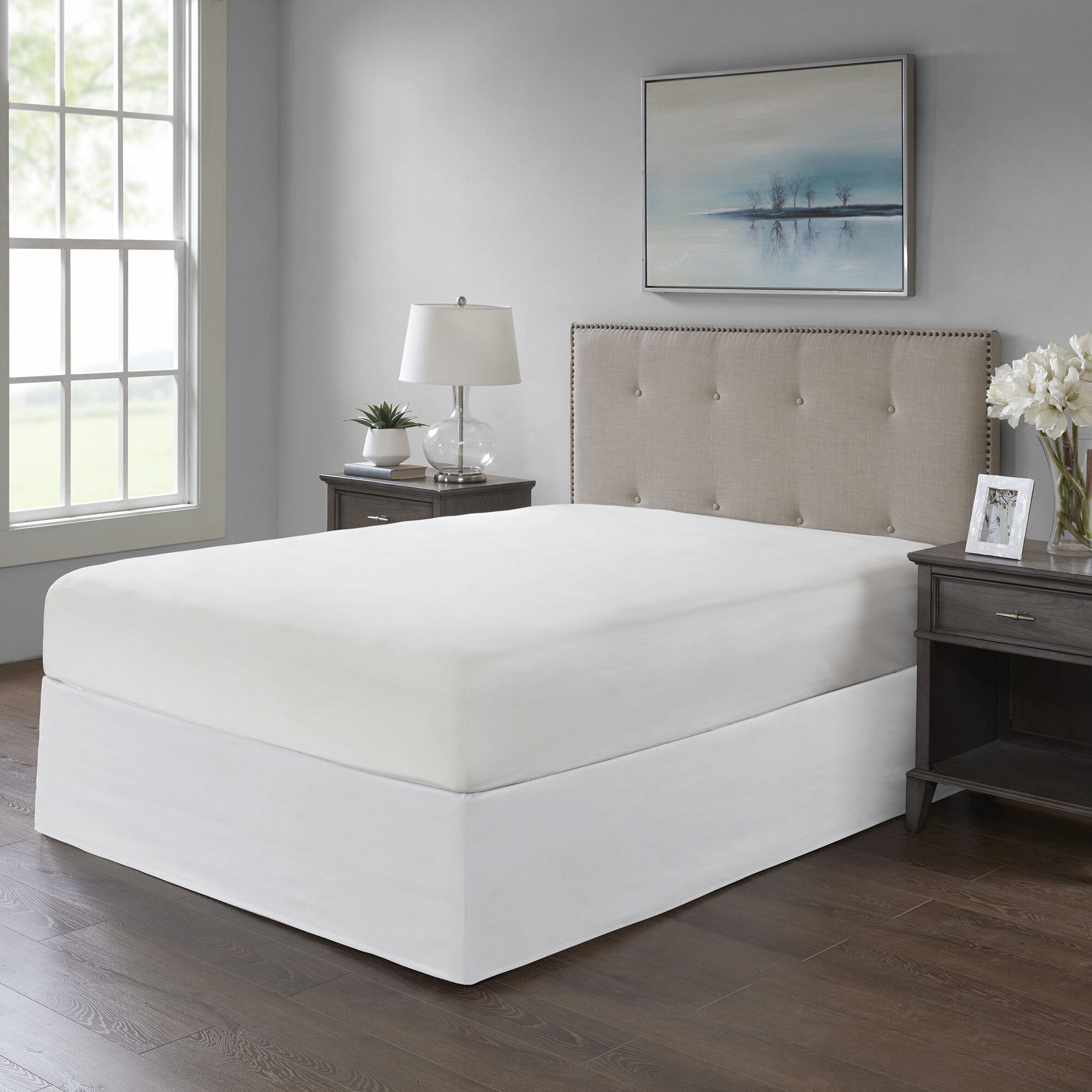 Madison Park Simple Fit Wrap Around Adjustable Bedskirt & Reviews | Wayfair