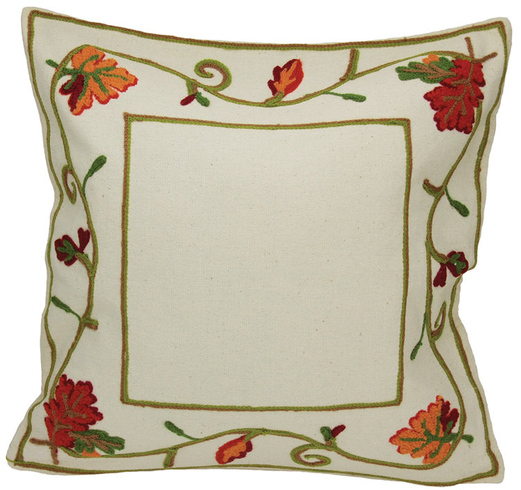 Housse de coussin en coton Harvest Vine Crewel