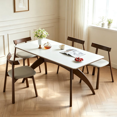 Table Mid-Century en pierre frittée