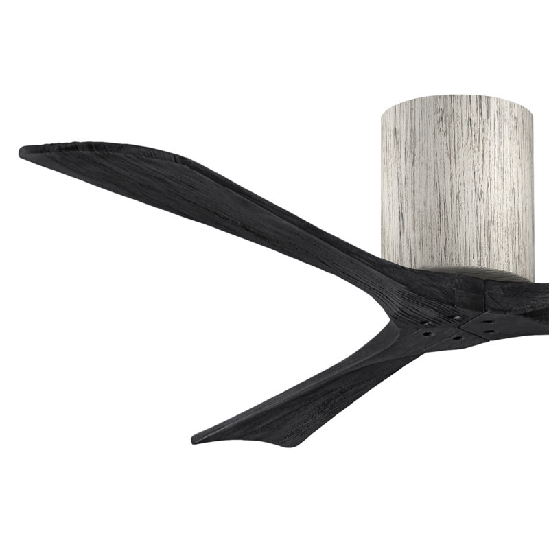 Ventilateur de plafond à 3 pales Olivier, Ton bois de grange, Noir mat, 52"
