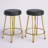 Gladsome Upholstered Faux Leather Counter Stool with Steel Frame-1913062552