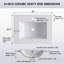 Lavabo de salle de bain encastré en céramique 24 po x l 18 po x P 18 po avec comptoir simple en porcelaine blanche avec trop-plein pour remplacement de salle de bain