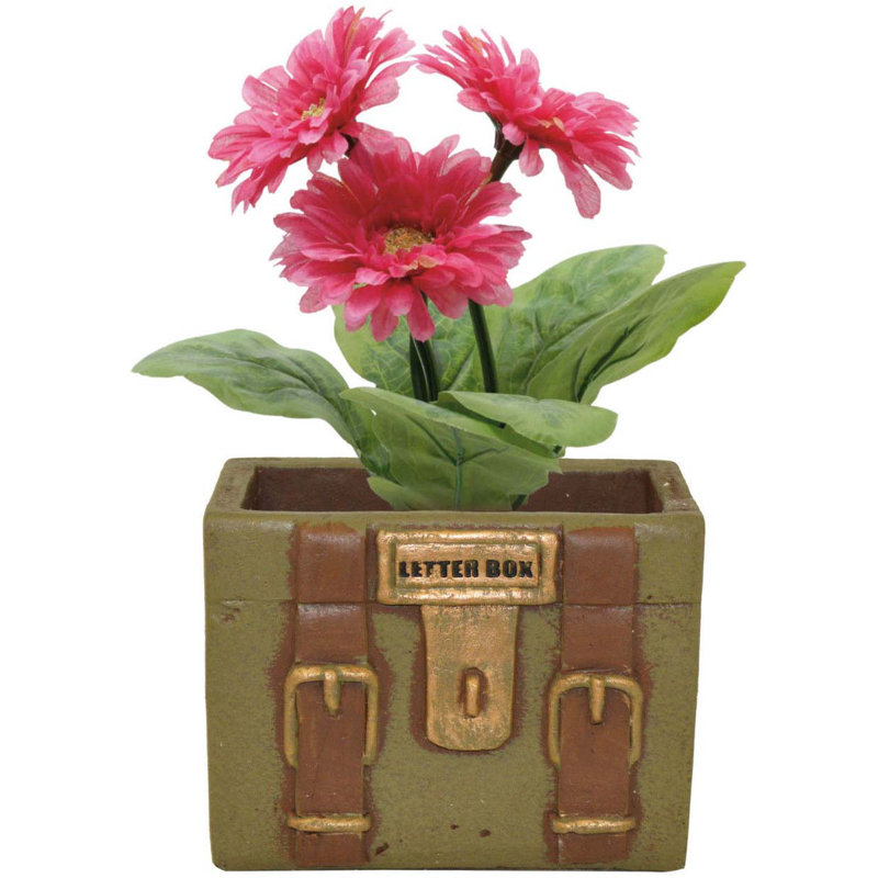 Leister Resin Satchel Flower Plant Pot