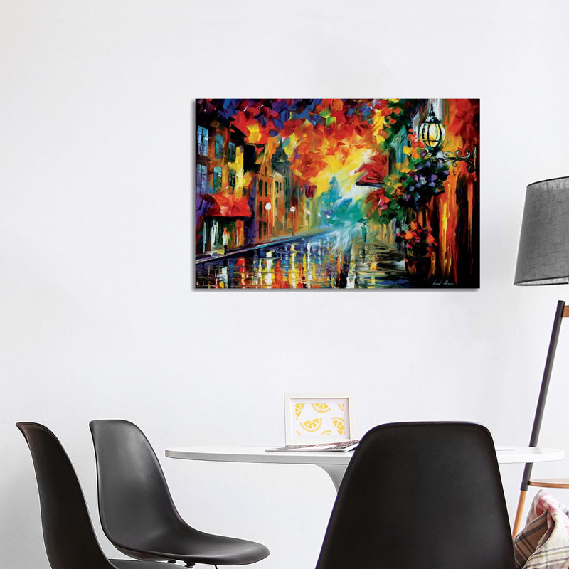 Misty City Mood by Leonid Afremov - Painting on Canvas, 101.6 cm H x 66.04 cm W x 1.91 cm D, Wrapped Canvas