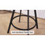 Tabouret de comptoir pivotant moderne avec dossier bas incurvé et cadre en métal 26,6 po Aloisia (ensemble de 4)-131199776-131199778