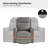 Regazzi Top Grain Leather Swivel Power Recliner-1090504694