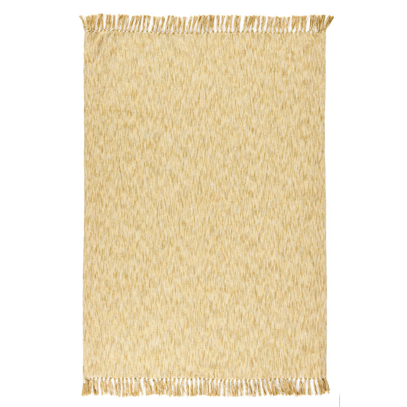 Sharma Hand Woven Throw Blanket, Yellow