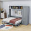 Lit escamotable en bois avec tablettes, placard et tiroirs Ladontay-1111444211-1111444214