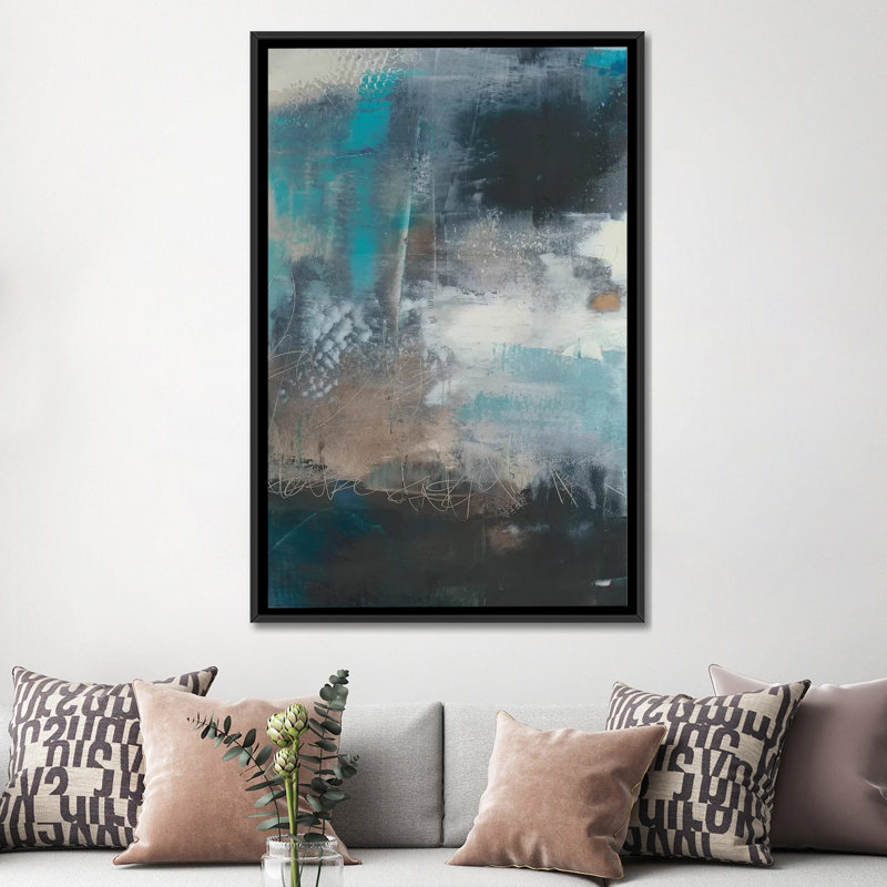 " Umbra I " by Sue Jachimiec, 60" H x 40" W x 1.5" D, Black Framed Canvas