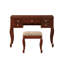 Ensemble de meuble-lavabo classique 1Pc avec tabouret et tiroirs couleur cerise