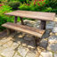 Acacia Solid Wood Dining Table - Unfinished Reclaimed Wood Rustic Furniture, Hand Finished Sturdy Kitchen & Dining Table