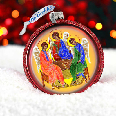 Ornement boule de Noël Holiday Splendor Three Angels